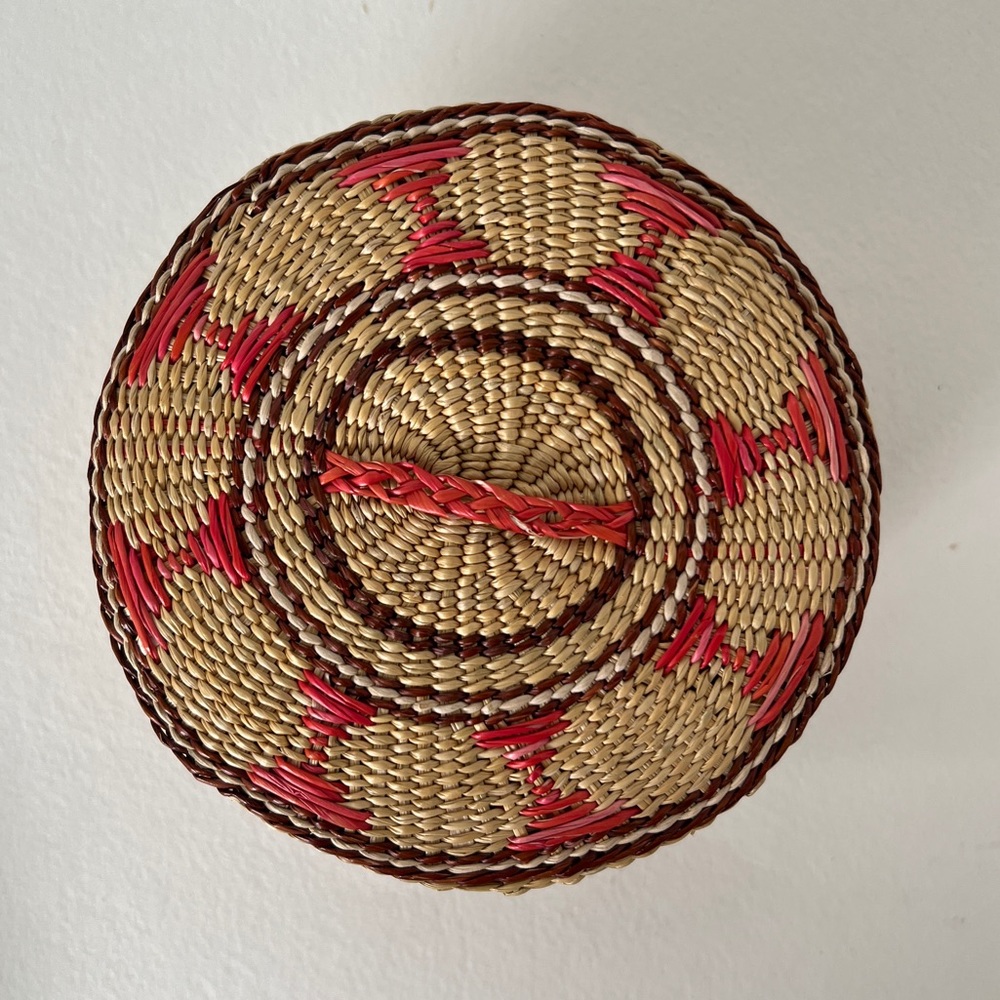 Reed grass basket coaster set - Picture 4 of 9